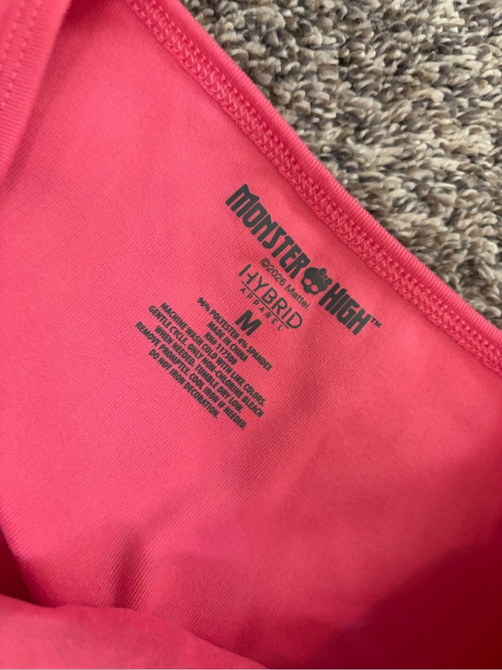 NWOT Mattel Monster High women’s Hot Pink Graphic Short Sleeve Tee Sz medium - Picture 3 of 3